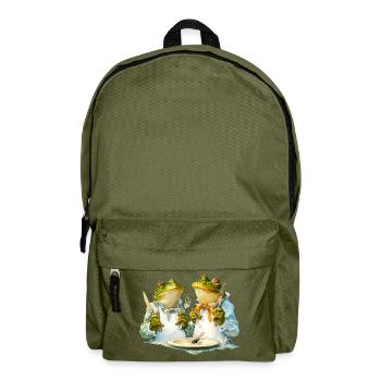 Froschköche am Tisch - Rucksack - Olivgrün - Vorne