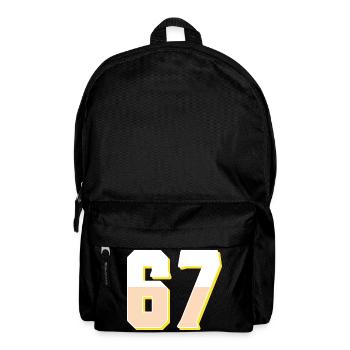 6 7 – Trendy minimalist text design, - Backpack - black - Front