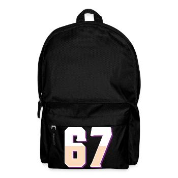 6 7 – Trendy minimalist text design, - Backpack - black - Front
