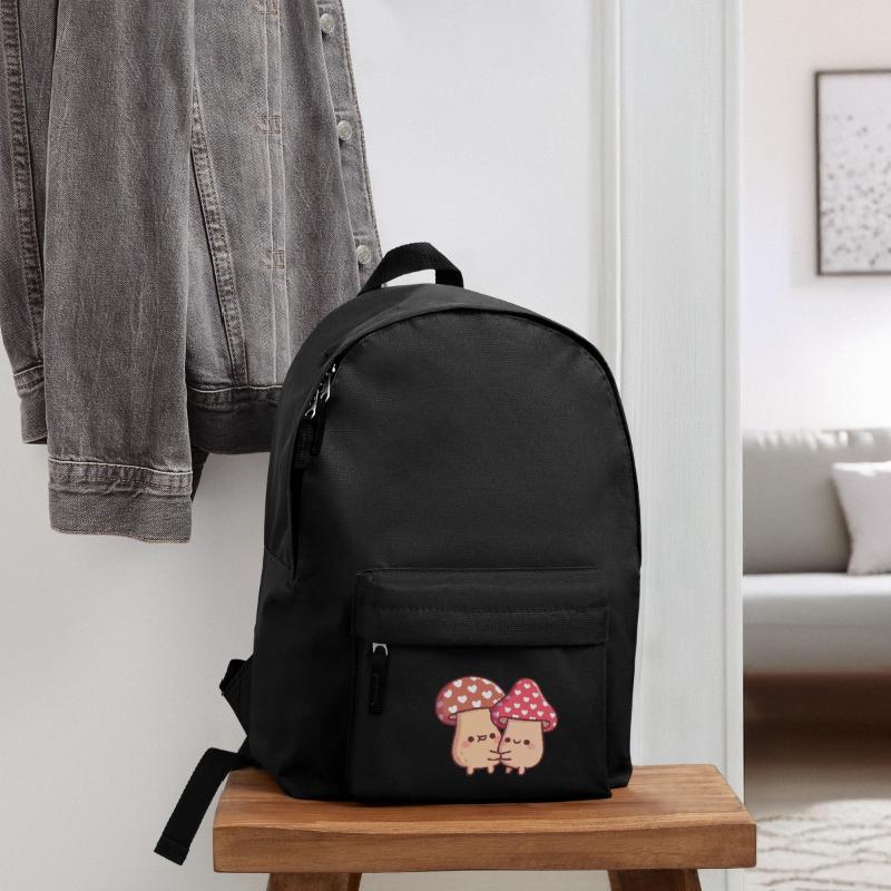 Cute Hugging Mushroom Toadstool Couple Backpack