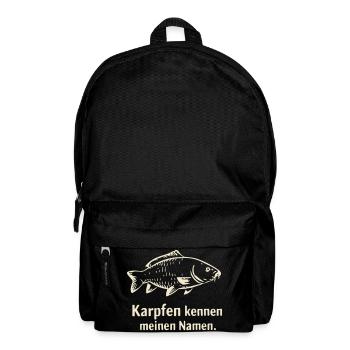 Karpfen Namens-Statement Design - Rucksack - Schwarz - Vorne