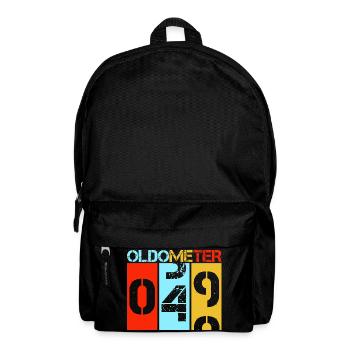 Oldometer 50th Birthday Funny Retro Odometer - Backpack - black - Front