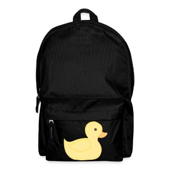 Gelbe Gummiente Cartoon Stil - Rucksack - Schwarz - Vorne