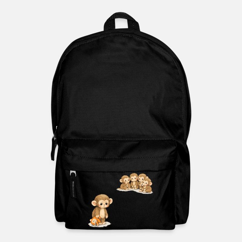 Baby Monkey Punch - Viral Sad Monkey - Rucksack - Schwarz