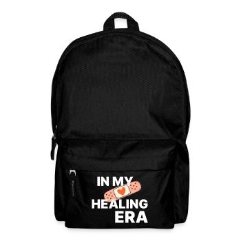 In My Healing Era – Starker Positiver Spruch - Rucksack - Schwarz - Vorne