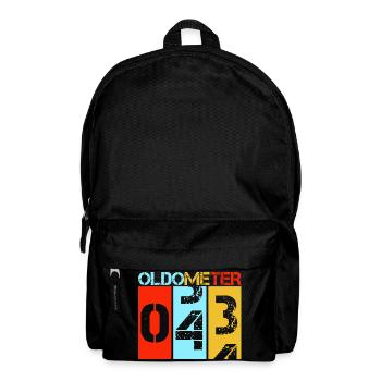 Oldometer 43 Retro Vintage 43rd Birthday Design - Backpack - black - Front
