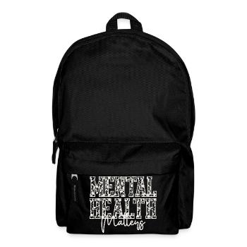 Mental Health Matters Floral Shirt – Mental Health - Backpack - black - Front
