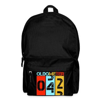Oldometer 42 Retro Vintage 42nd Birthday Design - Backpack - black - Front