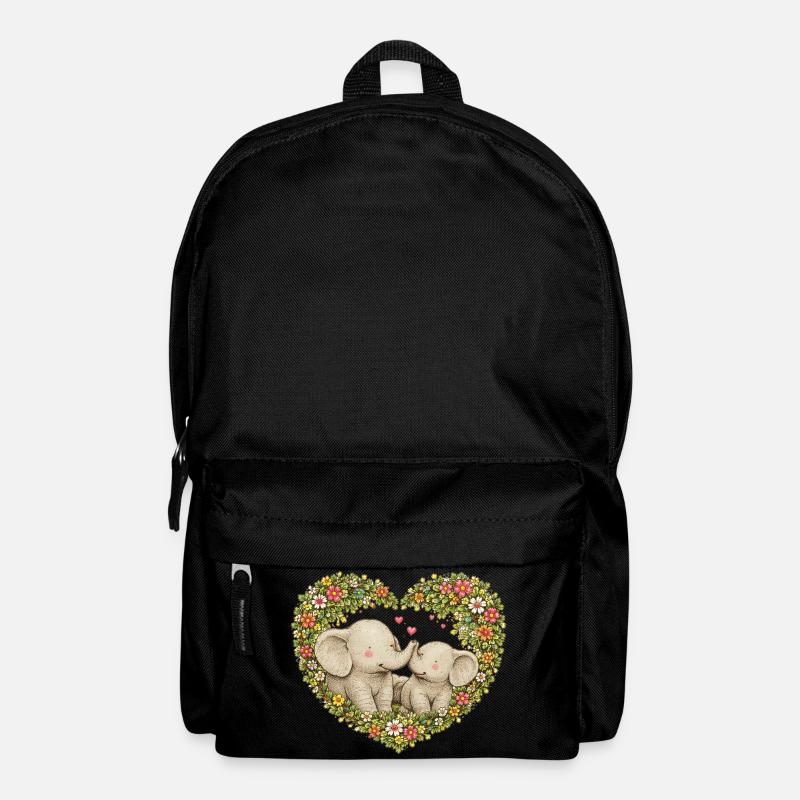 Floral Heart Elefantenkuss - Rucksack - Schwarz