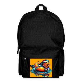 Mandarin duck - Backpack - black - Front