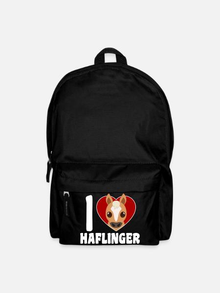 I love Haflinger heart - Backpack - black