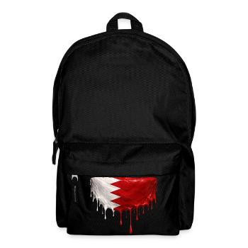 Bahrain Flagge Tropfen Kunst - Rucksack - Schwarz - Vorne