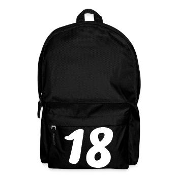 18. 18 YEARS OLD. 18th ANNIVERSARY. 18 BIRTHDAY. - Backpack - black - Front