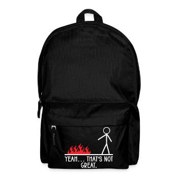Yeah That's Not Great Stick Figure Humor Jokes - Rucksack - Schwarz - Vorne