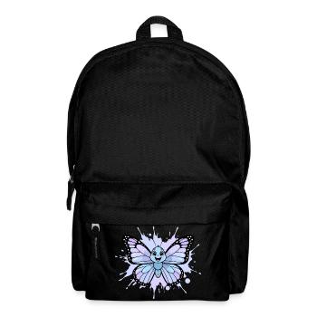 Blauer Schmetterling Spritzkunst - Rucksack - Schwarz - Vorne