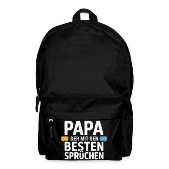 Papa Sprüche Lustig Vater Humor Geschenk - Rucksack - Schwarz - Vorne