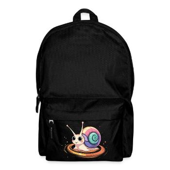 Regenbogen-Schnecke im Wirbelzauber - Rucksack - Schwarz - Vorne