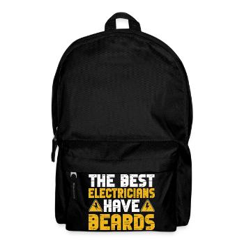 The best electricians have beards craftsmen - Backpack - black - Front