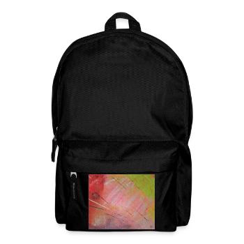 Neon Diagonal Stripe Abstract - Backpack - black - Front
