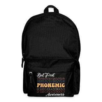Phonemische Bewusstheit zuerst - Rucksack - Schwarz - Vorne