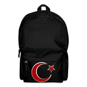 Red Moon Star Motif Turkey - Backpack - black - Front