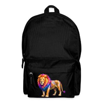 Polygon lion color explosion - Backpack - black - Front