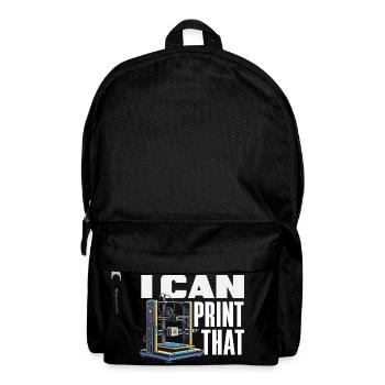 Ich Kann Das Drucken 3D Drucker Maker Lustig - Rucksack - Schwarz - Vorne