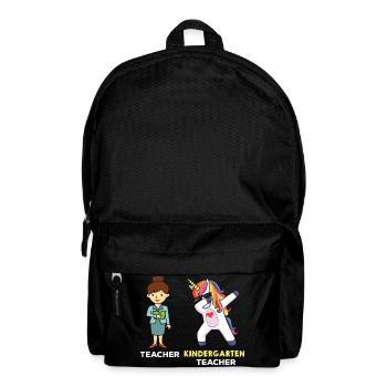 Kindergarten Teacher Dabbing Unicorn - Backpack - black - Front