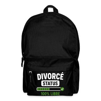Divorcé Status Liberté Retrouvée - Sac à dos - noir - Devant