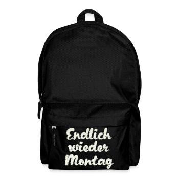 Finally Monday again - Backpack - black - Front