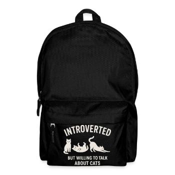 Chats Introverti parle de la chemise des chats - Sac à dos - noir - Devant