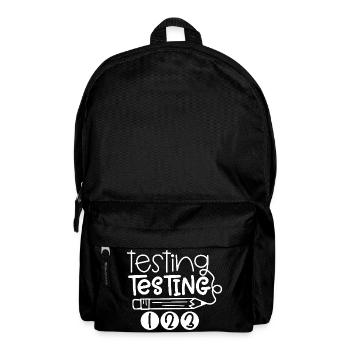 Handgezeichneter Test-Doodle-Bleistift 123 - Rucksack - Schwarz - Vorne