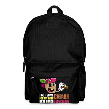 Zigarre Zigarrenraucher Rauchen - Rucksack - Schwarz - Vorne