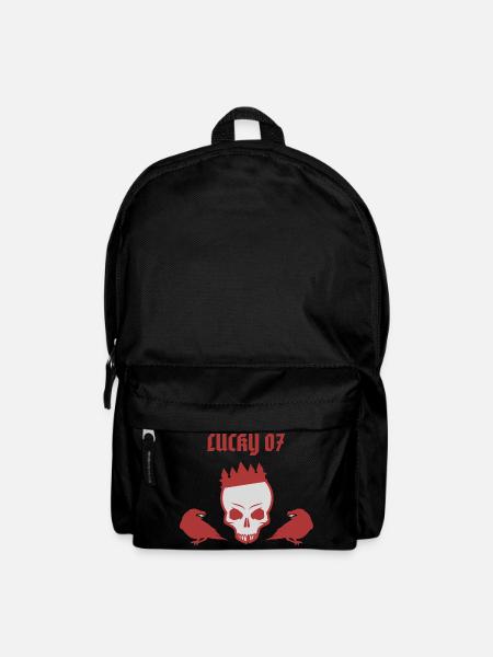 Lucky 07 Road Legend – Vintage-Outlaw-Design - Rucksack - Schwarz