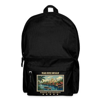Brunei Bandar Seri Begawan Vintage Reisemarke - Rucksack - Schwarz - Vorne