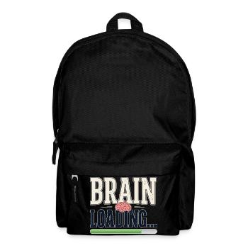 Student Humor – Brain Loading - Backpack - black - Front