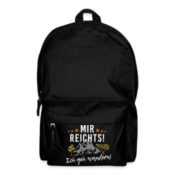 Mir reichts! Ich geh wandern! Ab in die Berge - Rucksack - Schwarz - Vorne