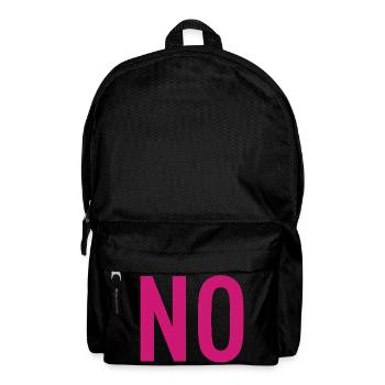 NO – Pink Typography Statement - Backpack - black - Front