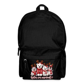 Rentier Kuschelcrew Winterzeit - Rucksack - Schwarz - Vorne