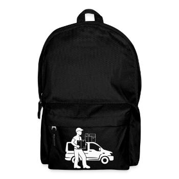 Lieferheld Paketclipart - Rucksack - Schwarz - Vorne