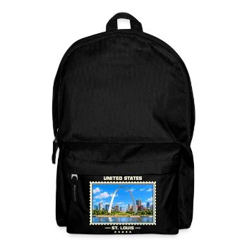 Vereinigte Staaten St. Louis Vintage Reisemarke - Rucksack - Schwarz - Vorne