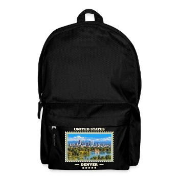 Vereinigte Staaten Denver Vintage Reisemarke - Rucksack - Schwarz - Vorne