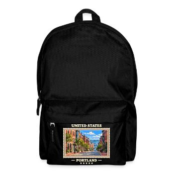 Vereinigte Staaten Portland Maine Vintage Reisemar - Rucksack - Schwarz - Vorne