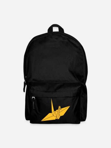 origami - Kranich - Rucksack - Schwarz