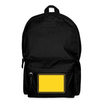 Ortsschild - Deine Stadt - Dein Ort - Rucksack - Schwarz - Vorne