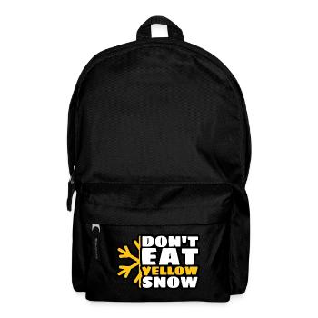 Dont Eat Yellow Snow Apres Ski Snowboarder Saying - Backpack - black - Front
