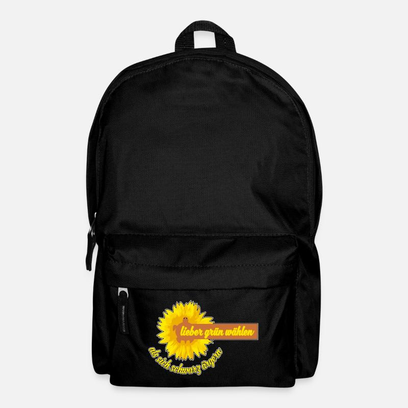 Lieber grün wählen als sich schwarz ärgern - Rucksack - Schwarz