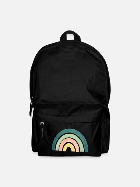 Regenbogen - Rucksack - Schwarz