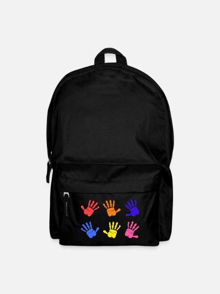 Empreintes de mains sur l’autisme - Sac à dos - noir