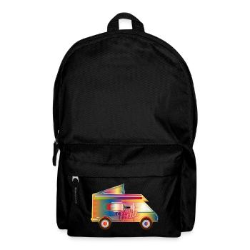 colorful camper with tent roof for the Van Life - Backpack - black - Front